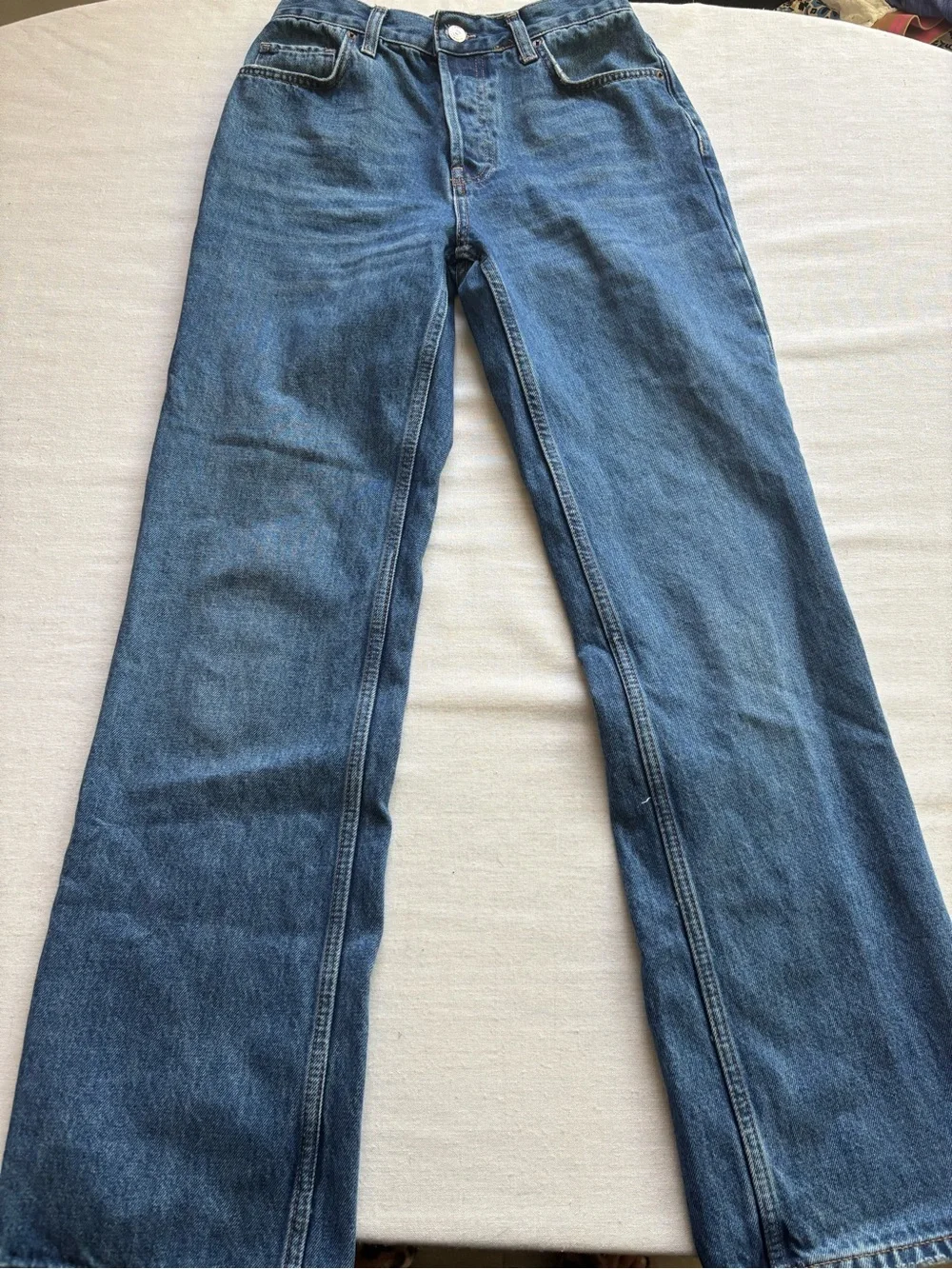 Free People High Rise Holly Bootcut Full Length Jeans Medium Wash Size 26